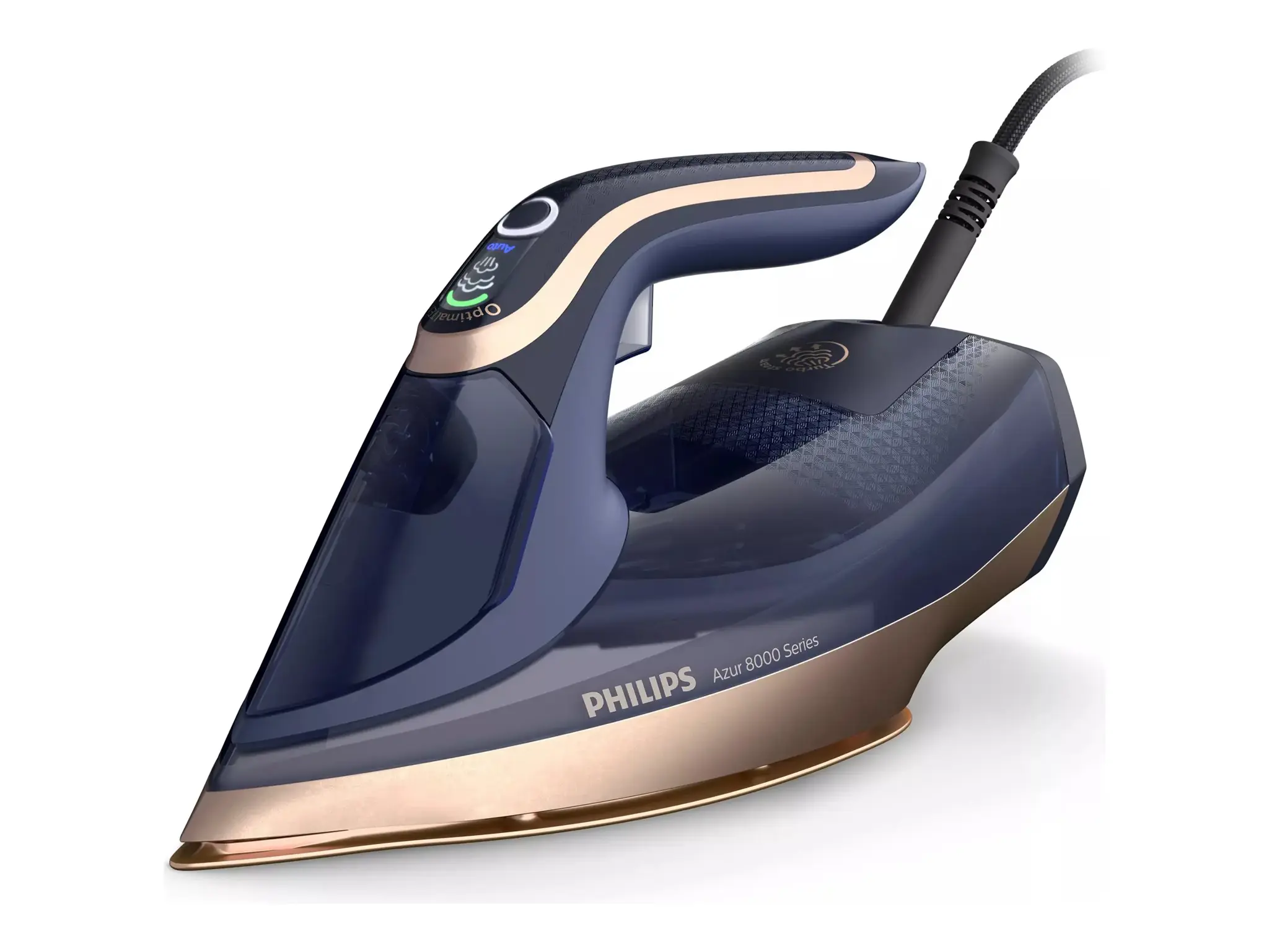 "Philips" DST8050/20, garų lygintuvas, "SteamGlide Elite" padas, 3 m, 260 g/min, mėlynas, auksinis, 85 g/min