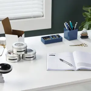 DYMO Authentic Embossing Labels | 9mm x 3m | BlackBlue & Red Self-Adhesive Labelling Tape | for Embossing Label Makers | 3 Count | Made in Europe, Belgium, 3 m, 3 pc(s), 89 mm, 105 mm, 50 mm