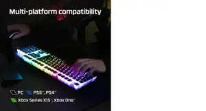 "HP HyperX Alloy Origins", pilno dydžio (100%), USB, mechaninis, QWERTY, RGB LED, juodas