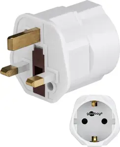 Goobay travel adapter Euroopa - UK, white (45353)