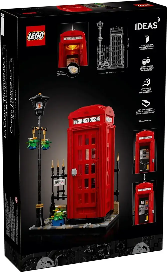 LEGO IDEAS 21347 Red London Telephone Box