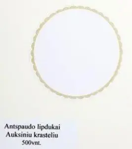 Lipdukai antsp.500vnt.karp.auks.kraštais