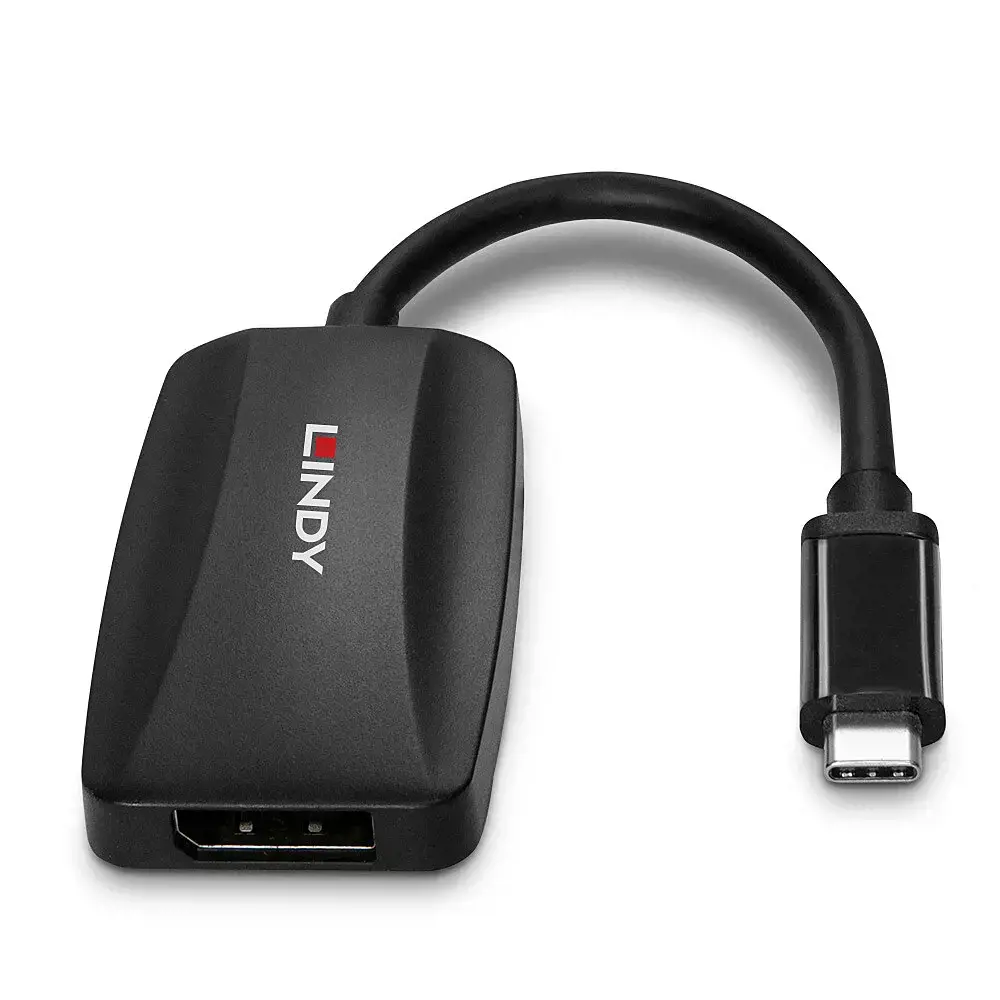 "Lindy" C tipo USB-DP 1.4 keitiklis, 0,13 m, C tipo USB, DisplayPort, vyriškas, moteriškas, tiesus