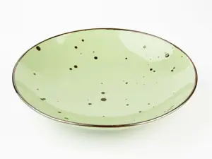 Lėkštė Cottage Green, gili, porcelianas, 650 ml, D 22 cm, H 4,5 cm, vnt