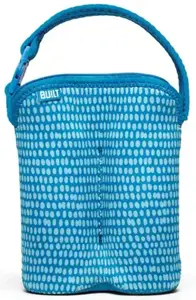BUILT Bottle Buddy dviejų butelių krepšys su laikikliu (Dribble Dots Blue)