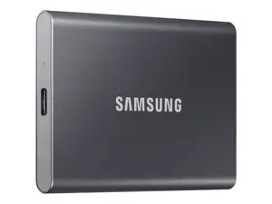 "Samsung" nešiojamasis SSD diskas T7, 1000 GB, C tipo USB, 3.2 Gen 2 (3.1 Gen 2), 1050 MB/s, apsauga nuo slaptažodžio, pilkas