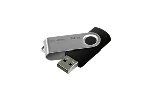 Goodram UTS2, 64 GB, USB Type-A, 2.0, 20 MB/s, Swivel, Black