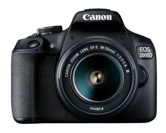 "Canon EOS 2000D" + EF-S 18-55mm f/3.5-5.6 III, 24,1 MP, 6000 x 4000 taškų, CMOS, "Full HD", juoda