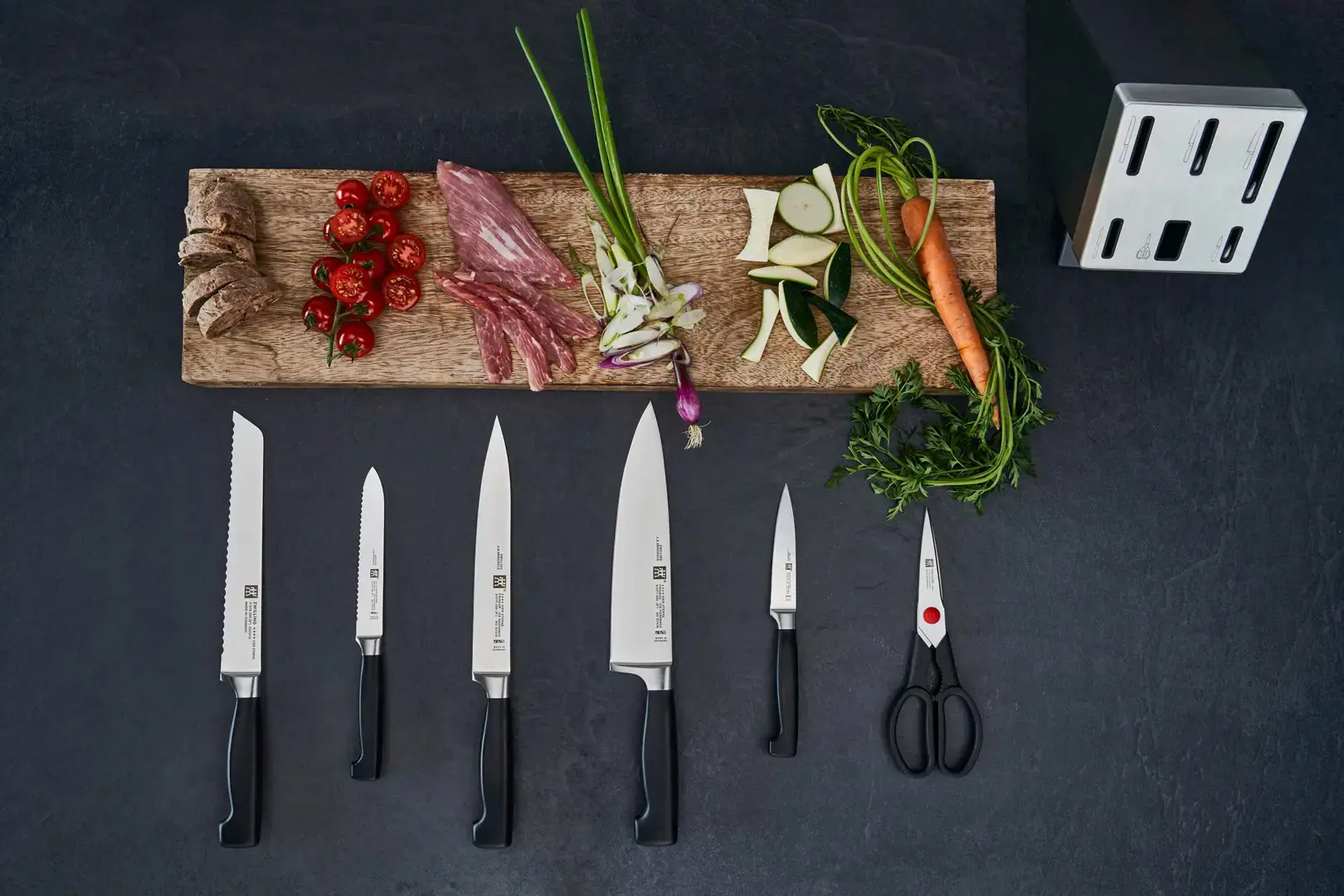 ZWILLING Four Star virtuvinių peilių rinkinys 35148-507-0 7 dalių, pilkos spalvos