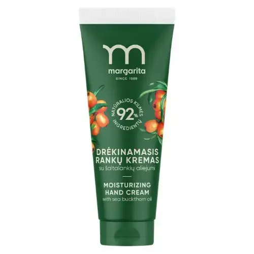 Rankų kremas MARGARITA, drėkinamasis, su šaltalankiu, 75 ml
