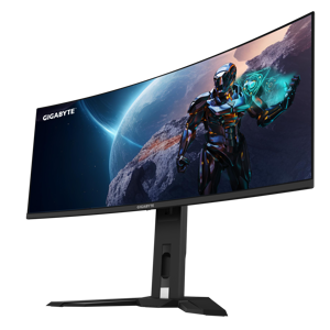 GIGABYTE MO34WQC 34” OLED WQHD Curved Gaming Monitor - 3440x1440(WQHD), 175Hz, 0.03ms, KVM, 250 cd/m2, FreeSync Premium Pro, DisplayHDR True Black 400, HDMI 2.1, Displayport 1.4, 86.4 cm (34"), 3440 x 1440 pixels, Wide Quad HD, OLED, 0.03 ms, Black
