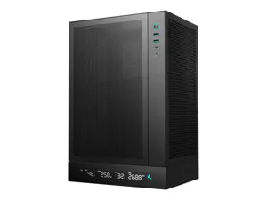 Deepcool PC Gaming Case | CH170 DIGITAL | Black | Mini ITX | ATX PS2