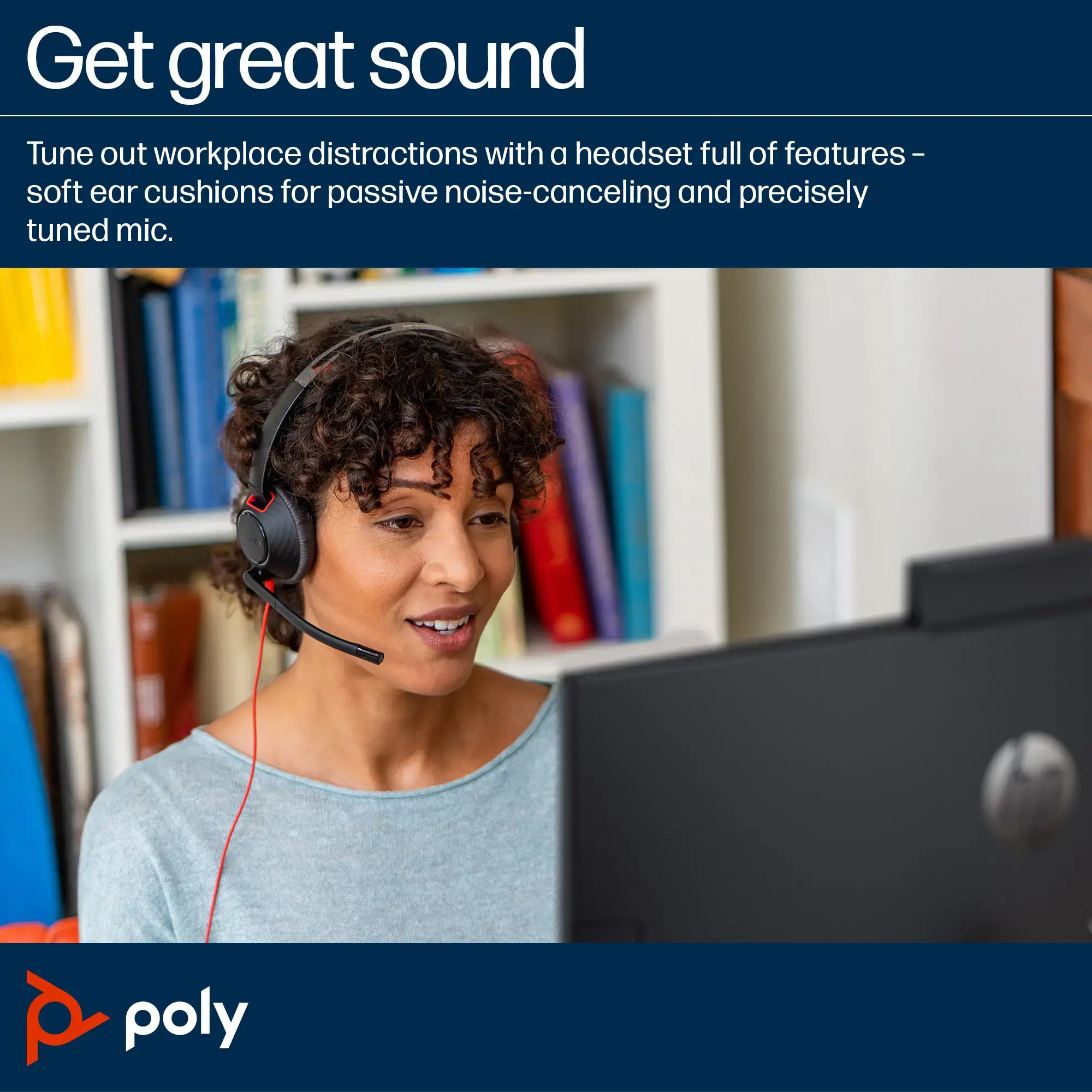 POLY Blackwire 5220 Stereo USB-C Headset +3.5mm Plug +USB-C/A Adapter, Wired, Business/Everyday, 162.5 g, Headset, Black