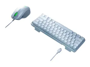 RAZER Huntsman Mini - Mercury Ed. Raudonas jungiklis - JAV išdėstymo klaviatūra