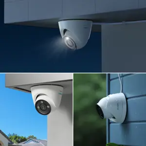 Reolink P434 - 4K Outdoor Camera, PoE, 3X Optical Zoom, Person/Vehicle/Animal Detection, Color Night Vision, IP security camera, Indoor & outdoor, Wired, Google Assistant, Ceiling, White