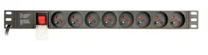 GEMBIRD PDU 8x prancūziškas lizdas 1U 16A 3m