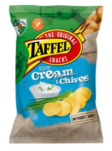 TAFFEL Sourcream&chives/Žalgiris Chips 130g*18