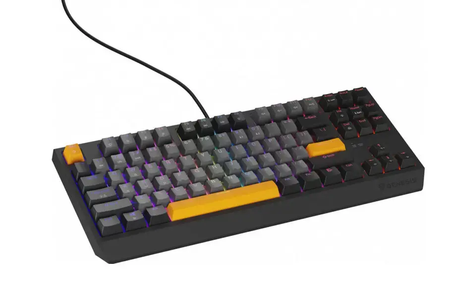 Genesis | THOR 230 TKL | Mechanical Gaming Keyboard | Wired | US | Outemu Red | Anchor Gray Negative