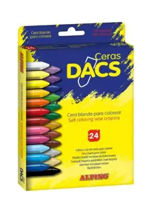 Vaškinės kreidelės ALPINO Dacs 24sp 11mm