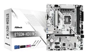 Pagrindinė plokštė ASROCK Intel B760 Express LGA1700 Micro-ATX Atmintis DDR5 Atminties lizdai 2 2xP…