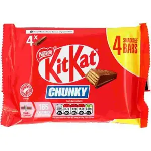 Batonėliai KITKAT Chunky, pieniški, 4 x 32 g