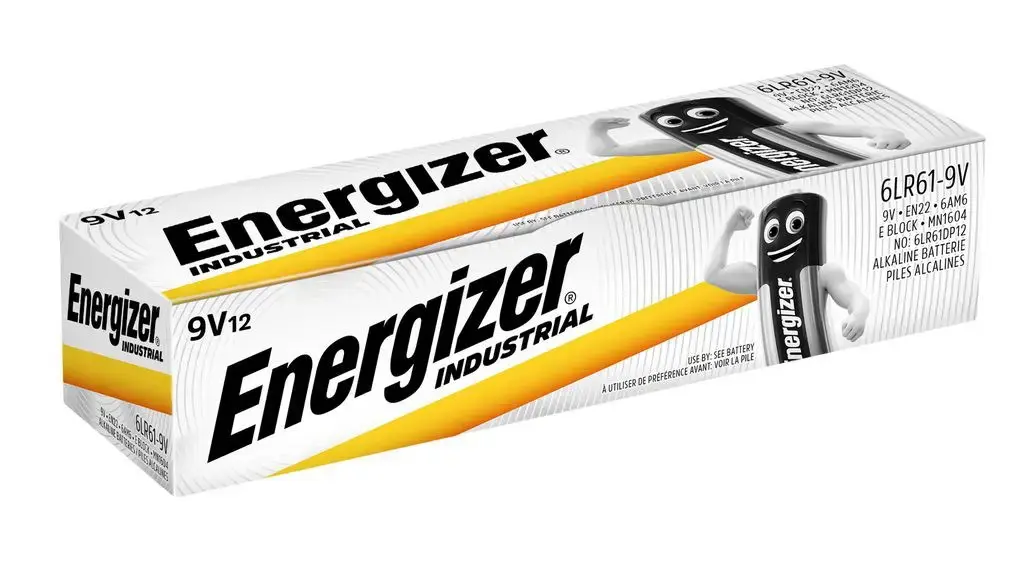ENERGIZER INDUSTRIAL PRO 6LR61 9V AKUMULIATORIAI 12 VNT.