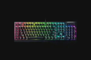 "Razer BlackWidow V4 X" mechaninė žaidimų klaviatūra, žalias jungiklis, JAV išdėstymas, laidinė, juoda