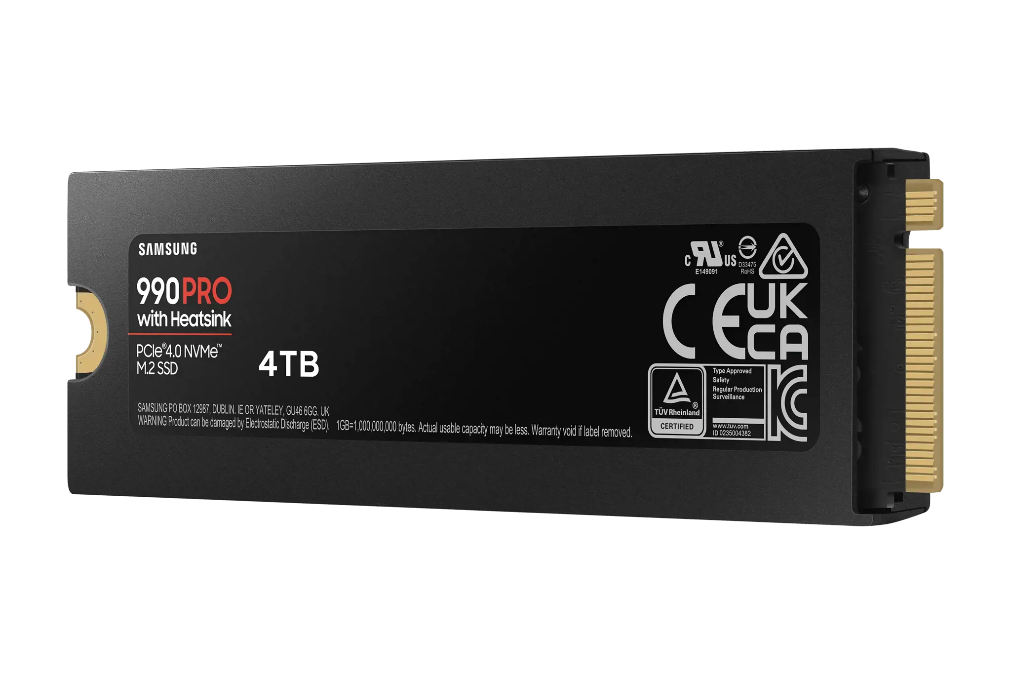 SSD diskas Samsung 990 PRO with Heatsink 4 TB, M.2, PCI Express 4.0