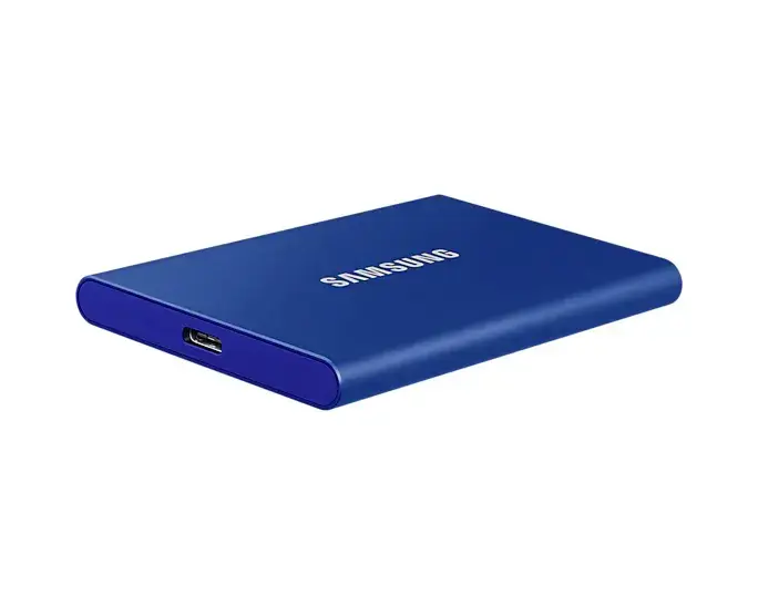 "Samsung" nešiojamasis SSD T7, 1000 GB, C tipo USB, 3.2 Gen 2 (3.1 Gen 2), 1050 MB/s, apsauga nuo slaptažodžio, mėlynas