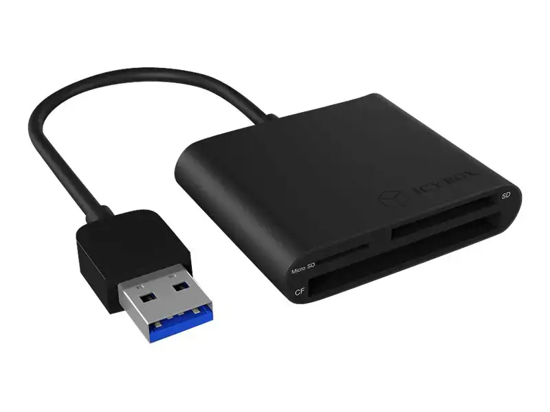 ICYBOX IB-CR301-U3 IcyBox Išorinis kortelių skaitytuvas USB 3.0, CF, SD, microSD