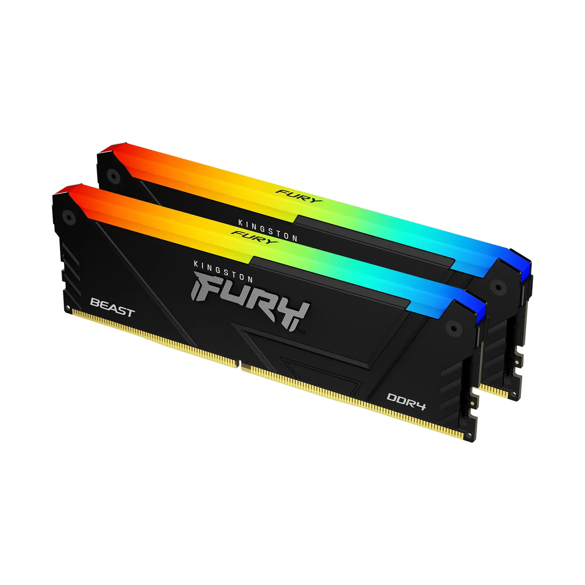 Kingston Technology FURY 16GB 3200MT/s DDR4 CL16 DIMM (Kit of 2) Beast RGB, 16 GB, 2 x 8 GB, DDR4, 288-pin DIMM