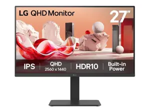 LG | 27BA54QB-B | 27 " | IPS | QHD | 16:9 | 75 Hz | 5 ms | 2560 x 1440 pixels | 350 cd/m² | HDMI po…