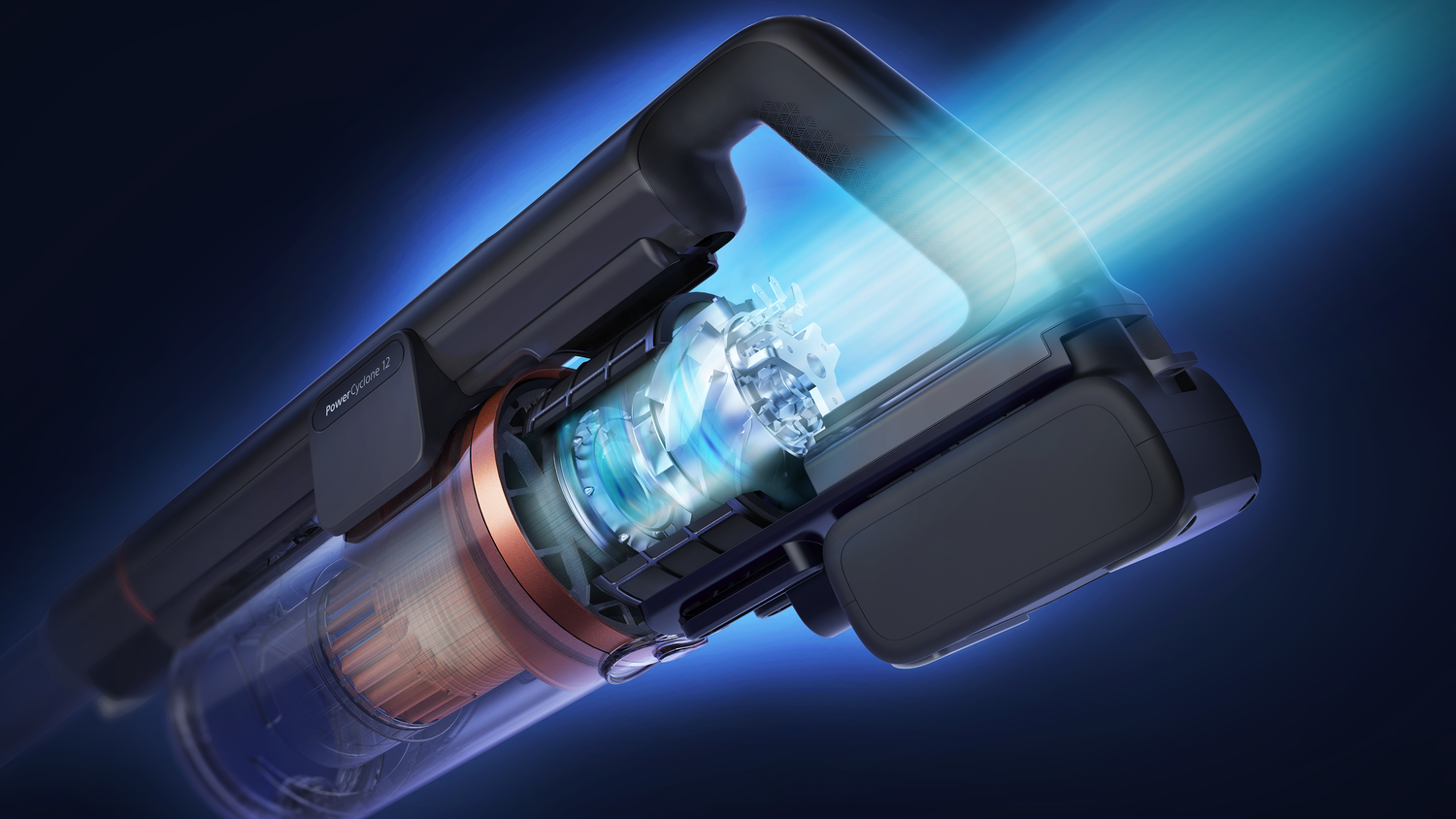 Philips 8000 series XC8055/01, Stick vacuum, Bagless, Aqua colour, Black, 0.6 L, Rectangular, Dry&wet