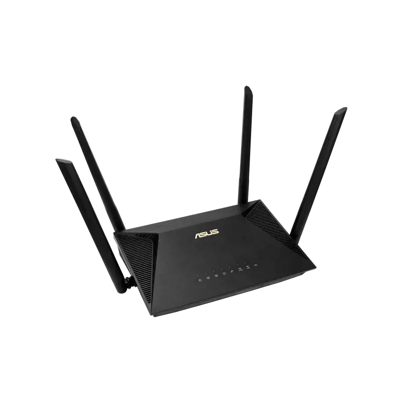 ASUS RT-AX53U, "Wi-Fi 6" (802.11ax), dviejų dažnių (2,4 GHz / 5 GHz), Ethernet LAN, 3G, juodas, stalinis maršrutizatorius