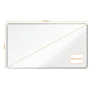 Emaliuota baltoji magnetinė lenta NOBO Premium Plus, plačiaekranė 70",  155x87 cm