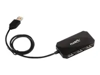 NATEC NHU-0647 "Natec" USB šakotuvas 4 prievadų LOCUST USB 2.0, juodas