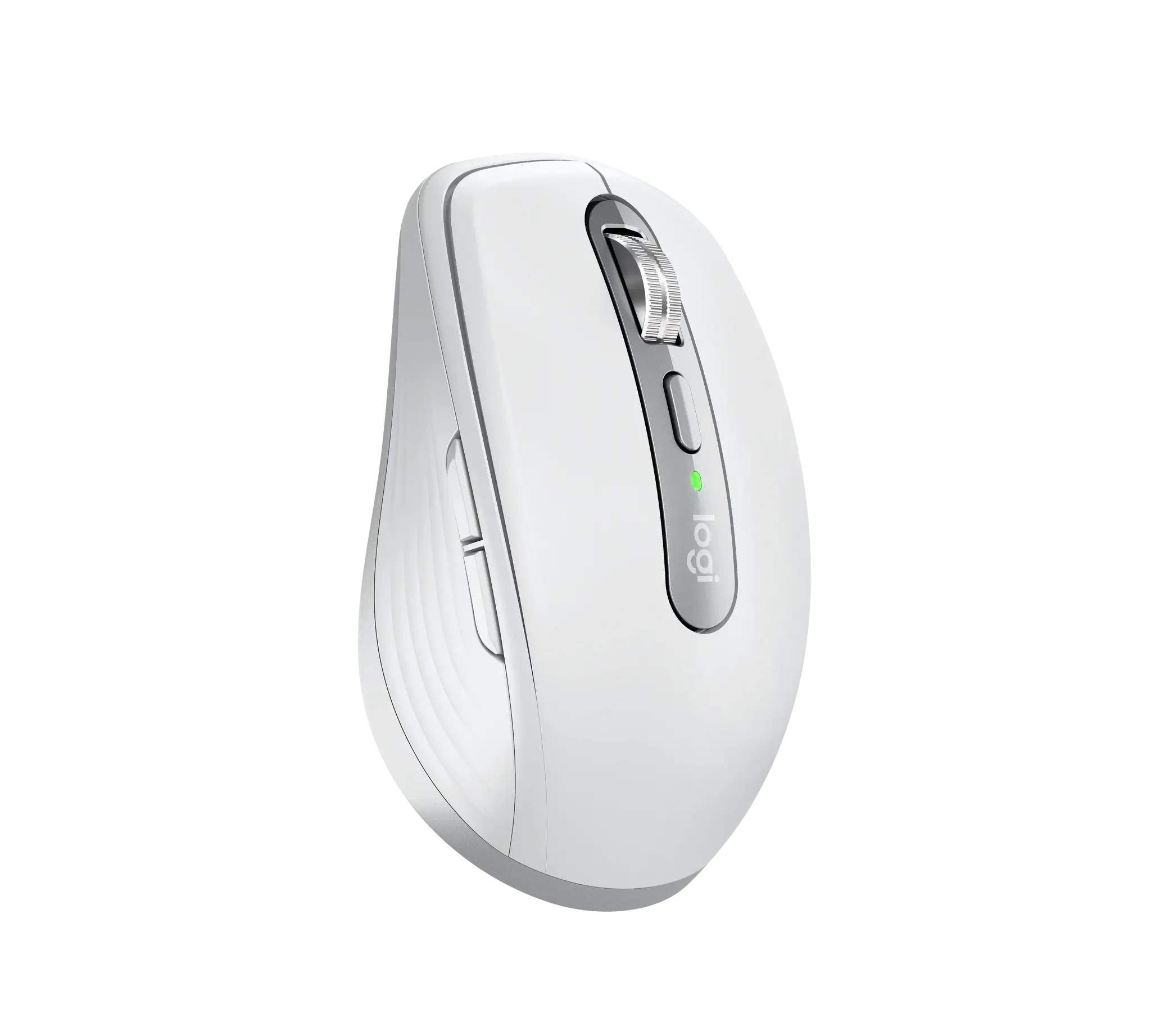 "Logitech MX Anywhere 3S", dešinioji ranka, lazerinis, RF belaidis + "Bluetooth", 8000 DPI, pilkas, baltas