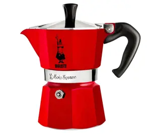 Raudonas "Bialetti Moka Espress" kavos aparatas