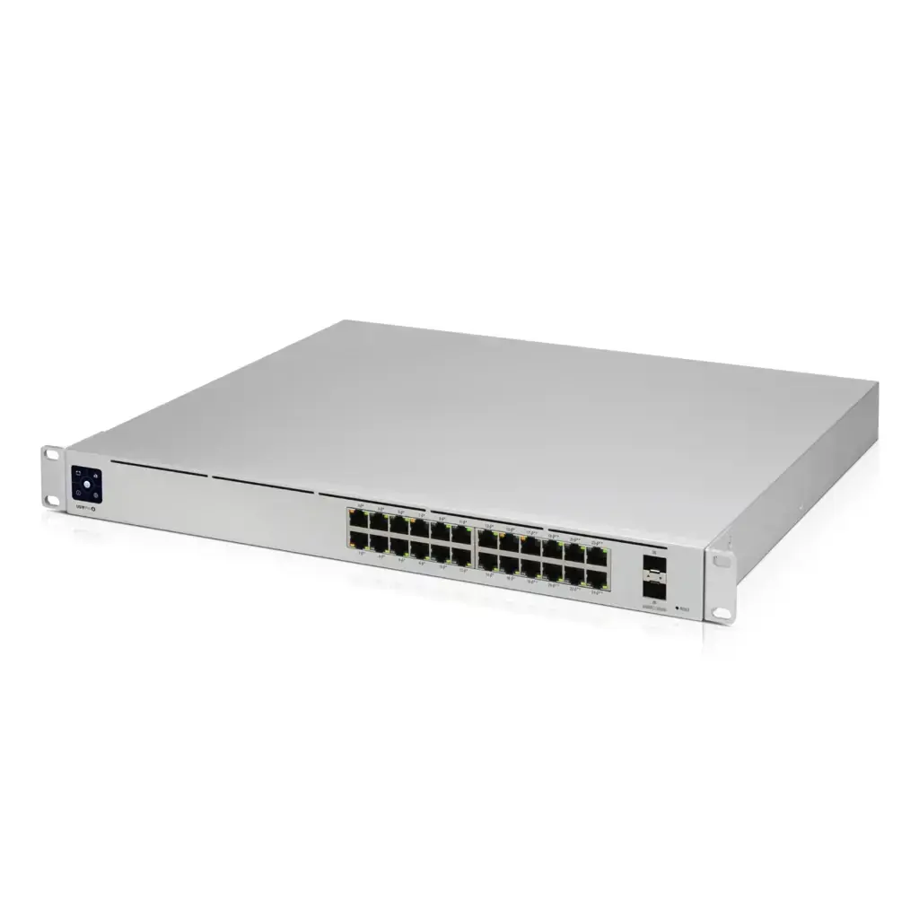 Ubiquiti USW-Pro-24-POE-EU konfigūruojamas gigabitinis antro ir trečio lygmens komutatorius su automatinio nustatymo 802.3at PoE+ ir 802.3bt PoE++ funkcijomis