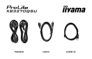 iiyama ProLite XB3270QSU-B1, 81.3 cm (32"), 2560 x 1440 pixels, Wide Quad HD, LED, 3 ms, Black