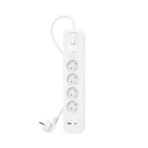 Belkin SRB001CA2M, 900 J, 4 AC outlet(s), Type E, Type E, White, 2 m