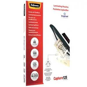 "Fellowes ImageLast" A3 125 mikronų laminavimo maišelis - 100 pakuočių, skaidrus, plastikinis, A3, 420 mm, 297 mm, 1 mm