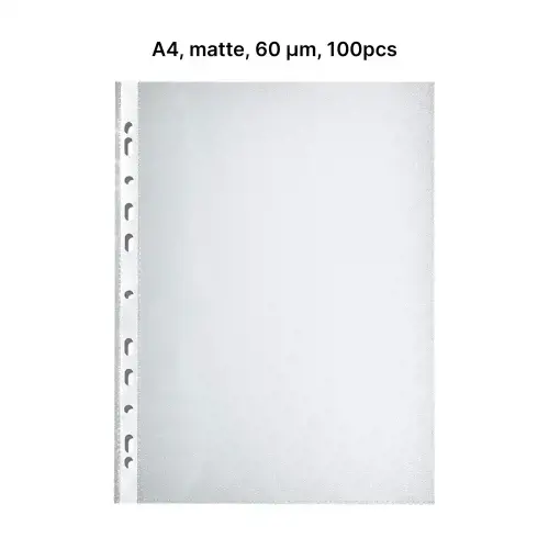 AD Class Įmautės dokumentams A4 matinės 60 mikr., pakuotėje 100 vnt. (A4OP60-100)