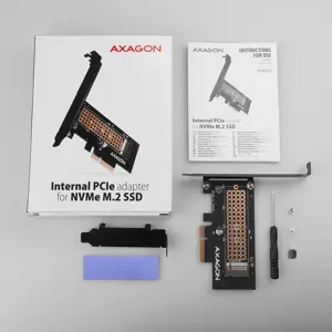 AXAGON PCEM2-N PCI-E 3.0 4x - M.2 SSD NVMe, iki 80 mm SSD