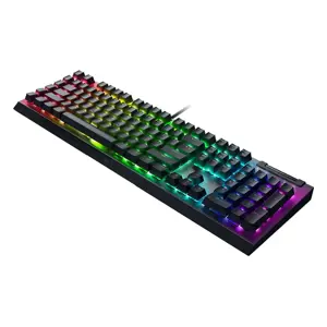 "Razer BlackWidow V4 X" mechaninė žaidimų klaviatūra, geltonas jungiklis, JAV išdėstymas, laidinė, juoda