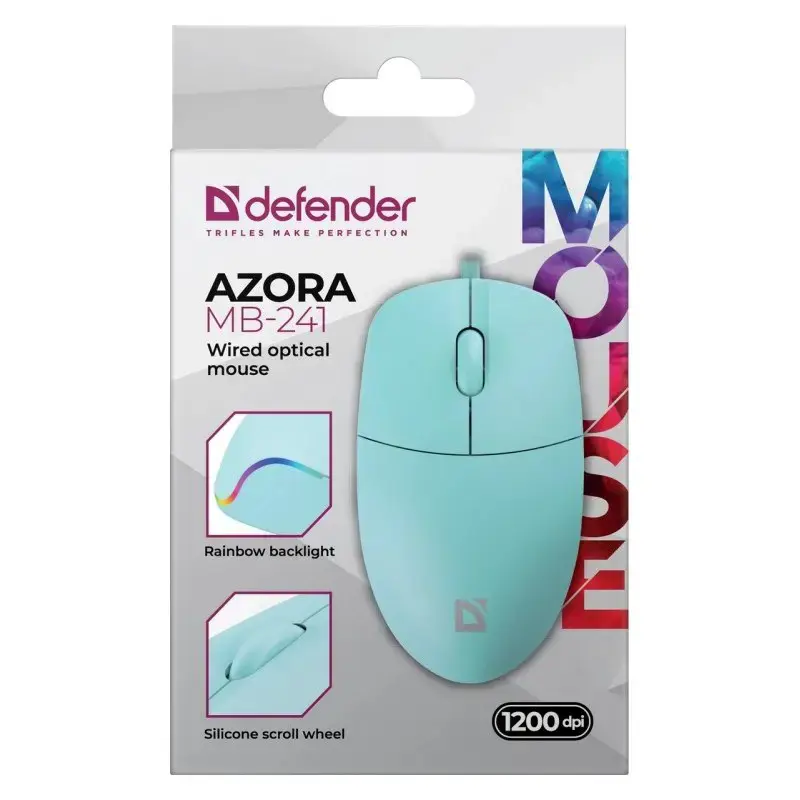 WIRED MOUSE DEFENDER AZORA MB-241 RF MINT 1200dpi 3P
