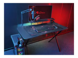 Žaidimų stalas Natec Genesis Holm 300 RGB, Juoda