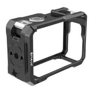Metal protective case with a Puluz cold shoe mount for the DJI Osmo Action 6