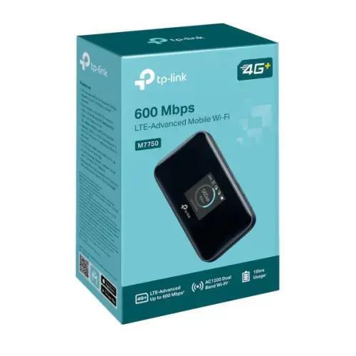 TP-Link M7750 600 Mbps LTE-Advanced Mobile Wi-Fi Mobilusis maršrutizatorius