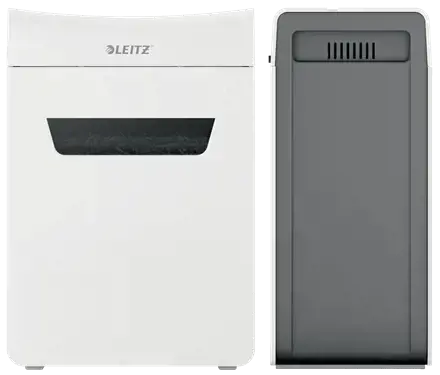 "Leitz IQ Protect Premium" popieriaus smulkintuvas 10X P4, 18 L, jutiklinis, 10 lapų, P-4, pilkas, baltas, 80 g/m²